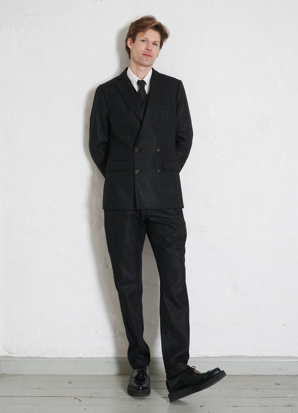 HANSEN GARMENTS - WALTER | Classic Double Breasted Blazer | Black Marble - HANSEN Garments