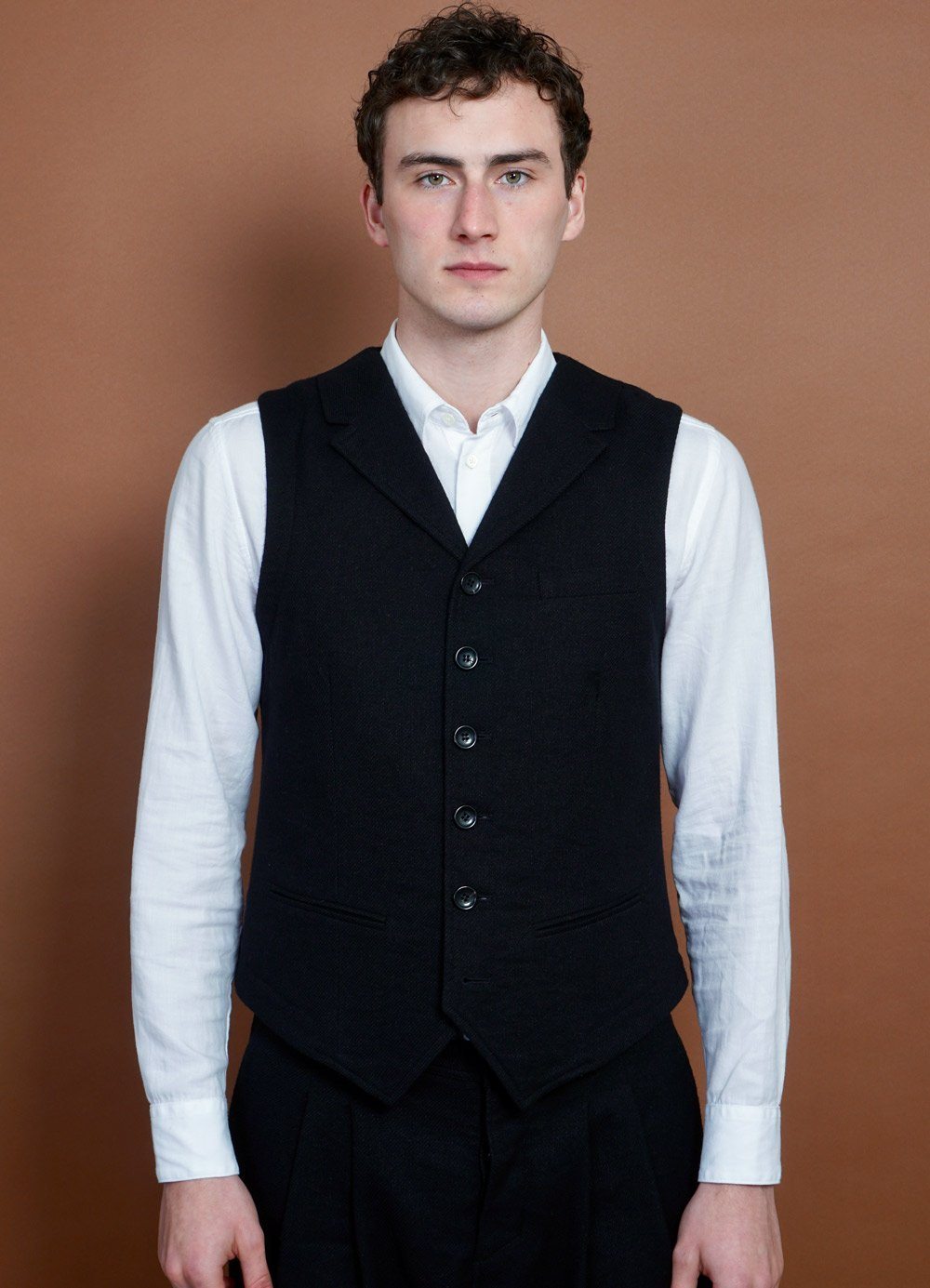 HANSEN Garments - WILLIAM | Lapel Waistcoat | Black - HANSEN Garments