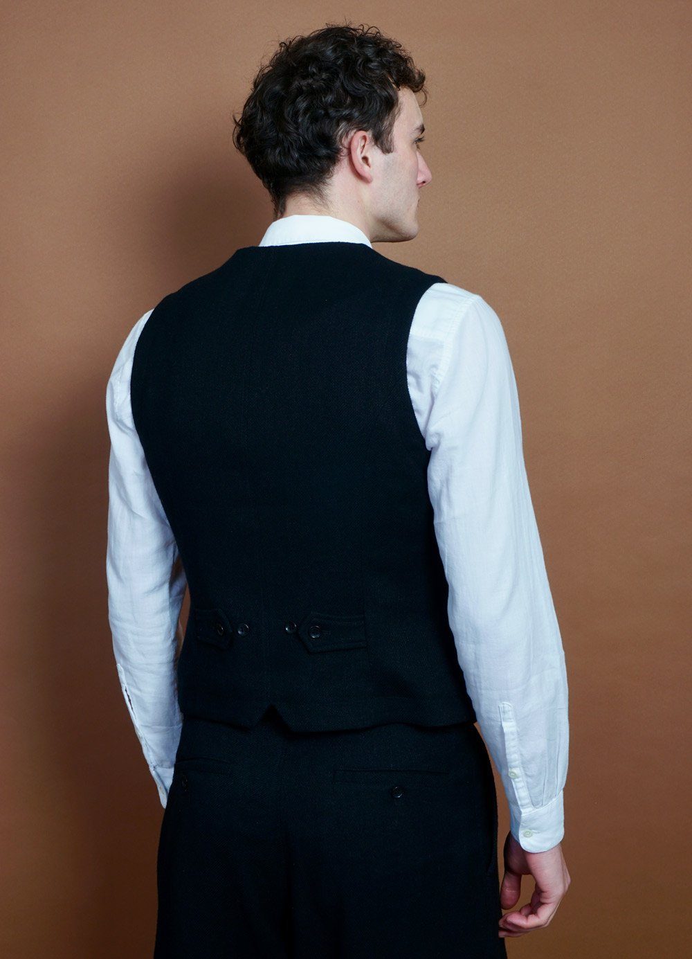 HANSEN Garments - WILLIAM | Lapel Waistcoat | Black - HANSEN Garments