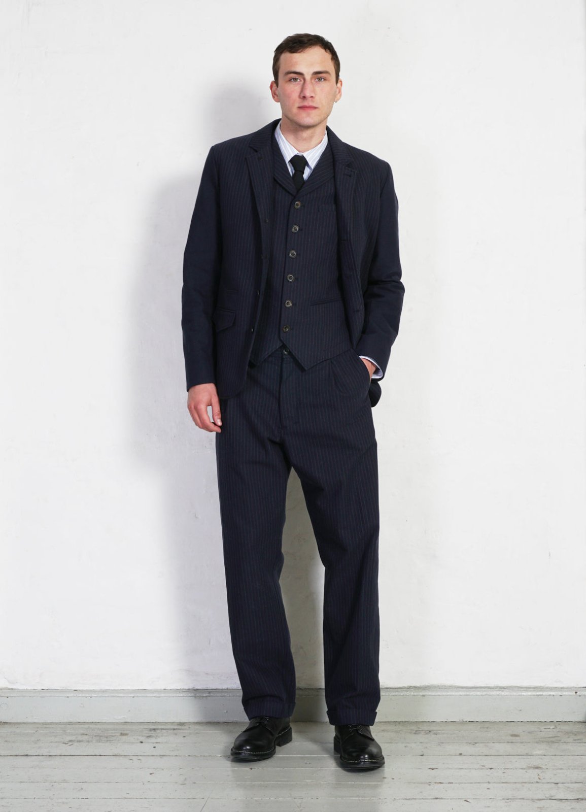HANSEN GARMENTS - WILLIAM | Lapel Waistcoat | Blue Pin - HANSEN Garments