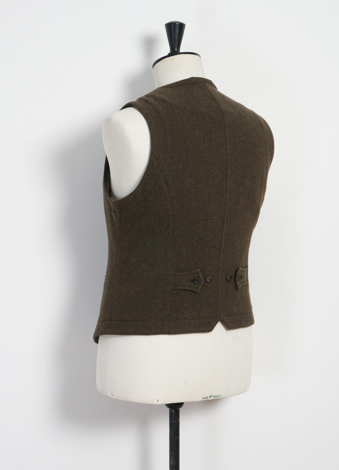HANSEN GARMENTS - WILLIAM | Lapel Waistcoat | Brown Herringbone - HANSEN Garments