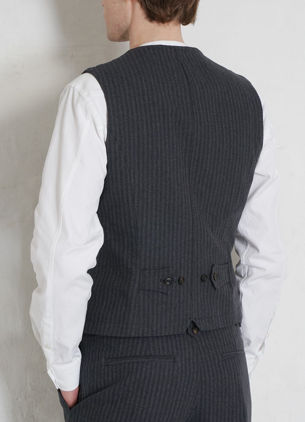 HANSEN GARMENTS - WILLIAM | Lapel Waistcoat | Grey Pin - HANSEN Garments