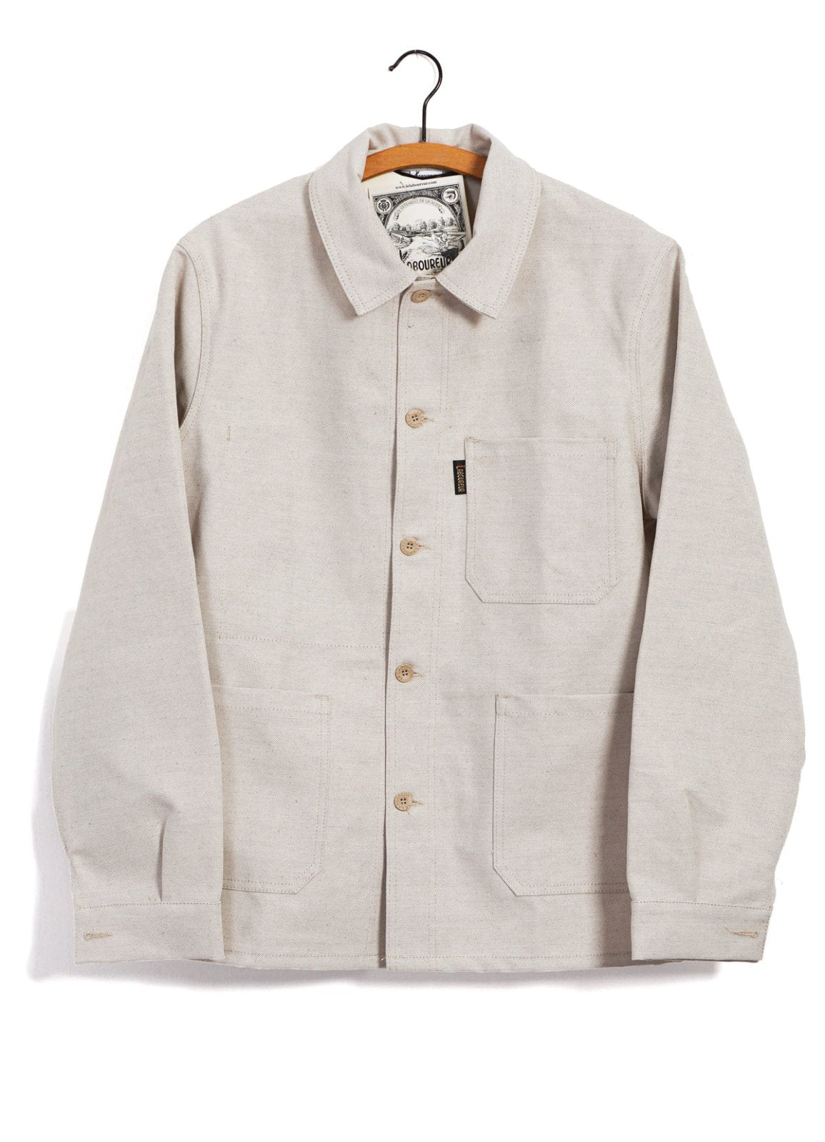 LE LABOUREUR - WORK JACKET | Linen/Cotton Blend | Flax Nature - HANSEN Garments