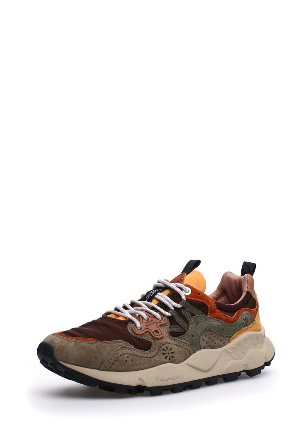 FLOWER MOUNTAIN - YAMANO 3 | Suede & Nylon Sneaker | Taupe Brown - HANSEN Garments