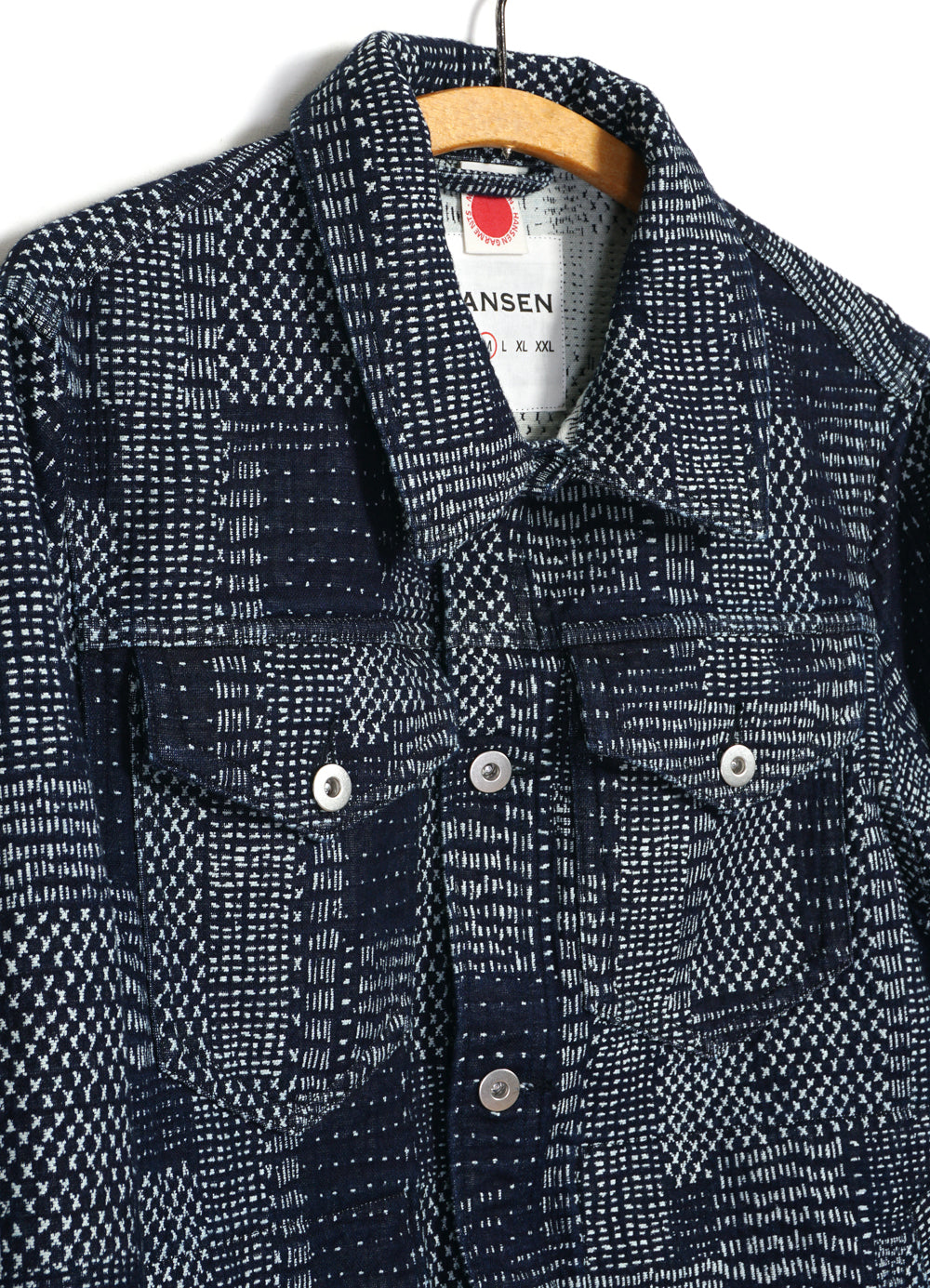 GENE 100-10-25-4 | Casual Workwear Jacket | Sashiko Indigo