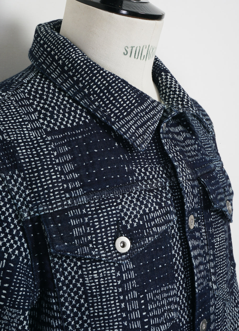 GENE 100-10-25-4 | Casual Workwear Jacket | Sashiko Indigo