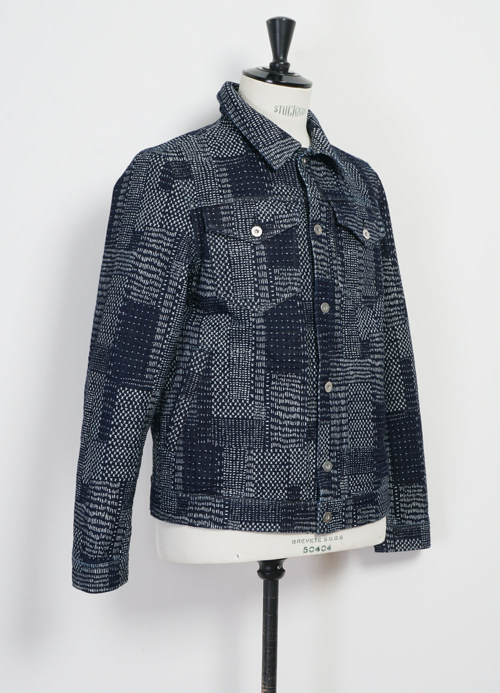 GENE 100-10-25-4 | Casual Workwear Jacket | Sashiko Indigo