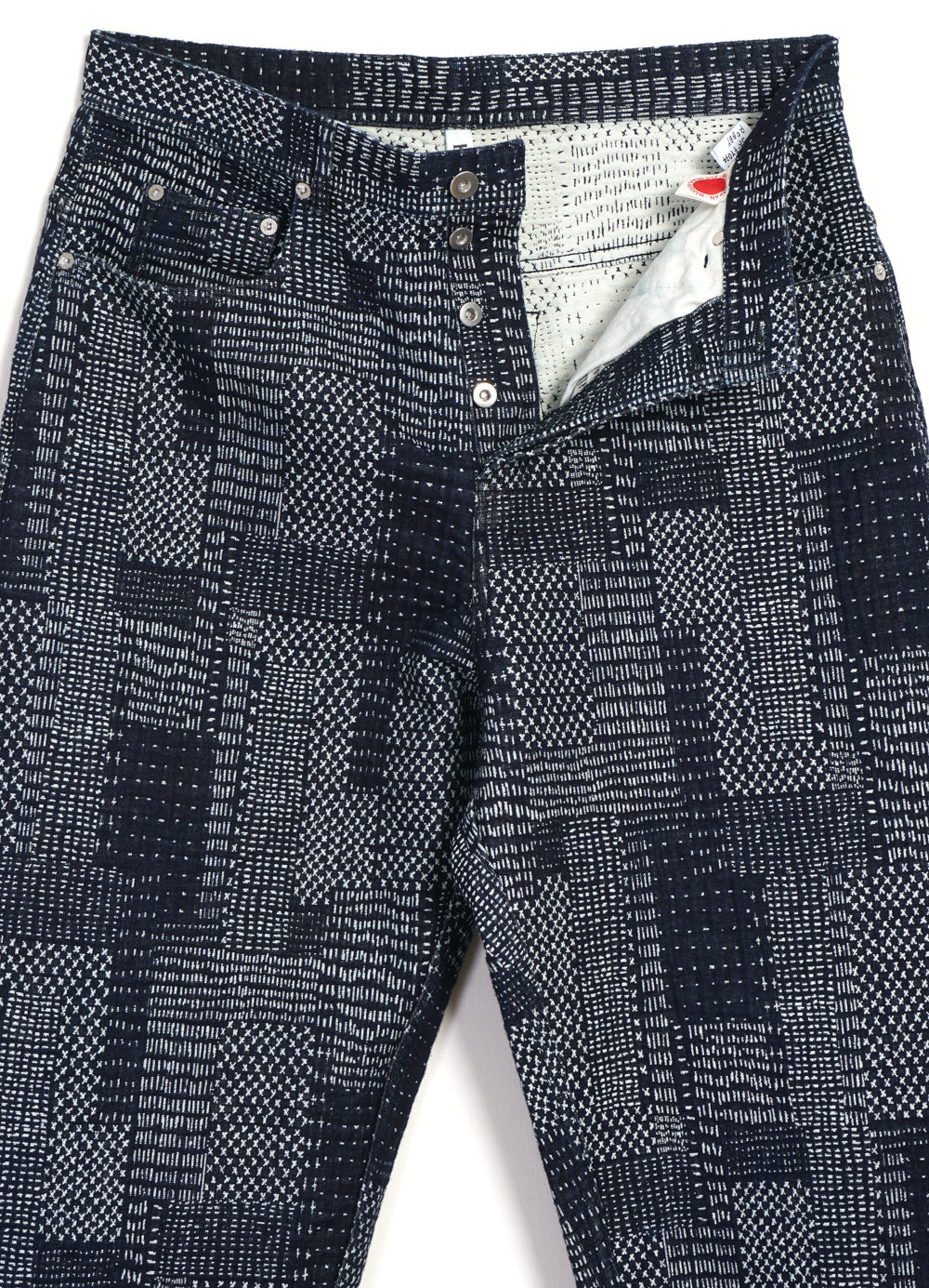 ROBBY 100-12-25-4 | Wide Cut Trousers | Sashiko Indigo