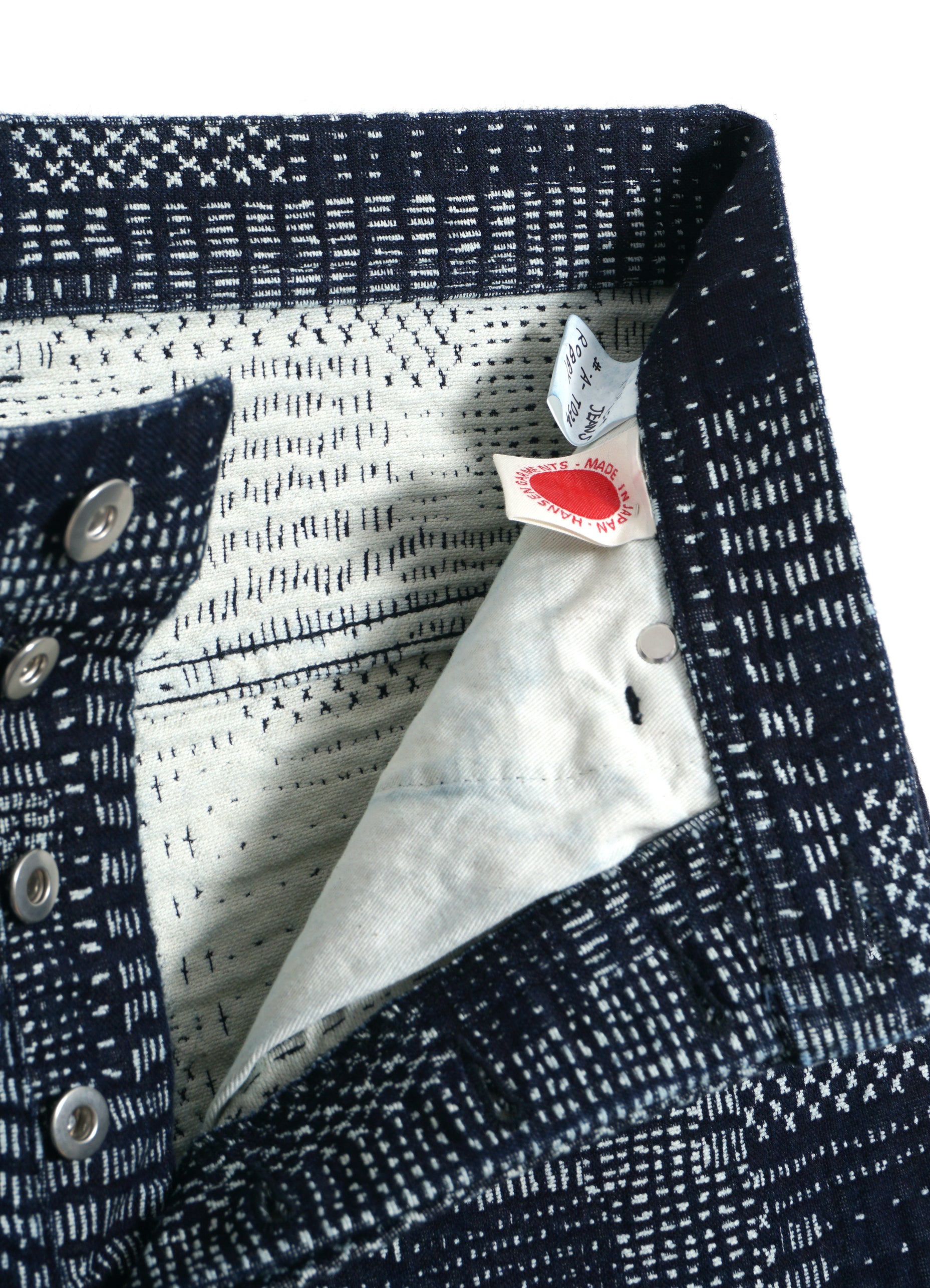 ROBBY 100-12-25-4 | Wide Cut Trousers | Sashiko Indigo