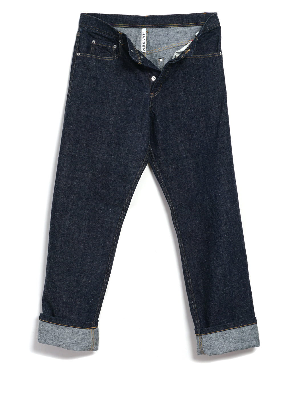 DEAN 100-14-20-4 | 13oz Neppy Denim Straight Cut Jeans | Real Indigo