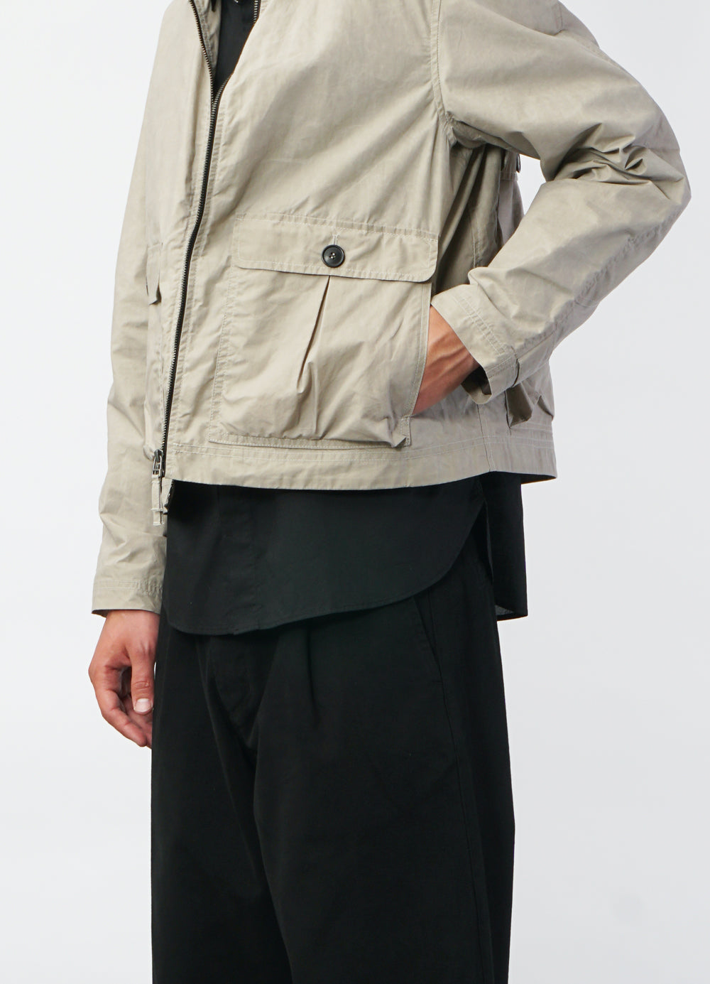 DEXTER 29-72-5 | Short Wide Utility Jacket | Waxed Concrete