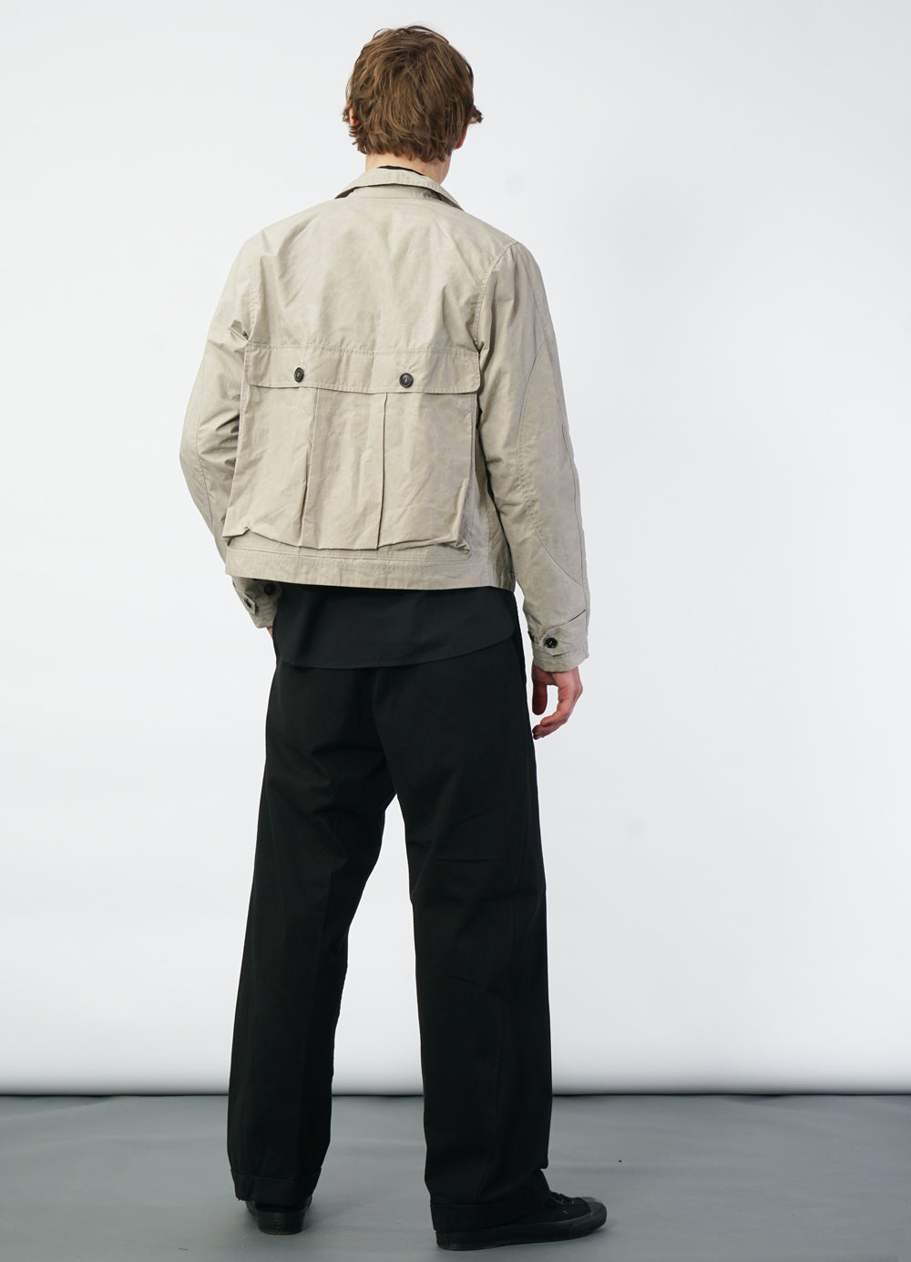 DEXTER 29-72-5 | Short Wide Utility Jacket | Waxed Concrete