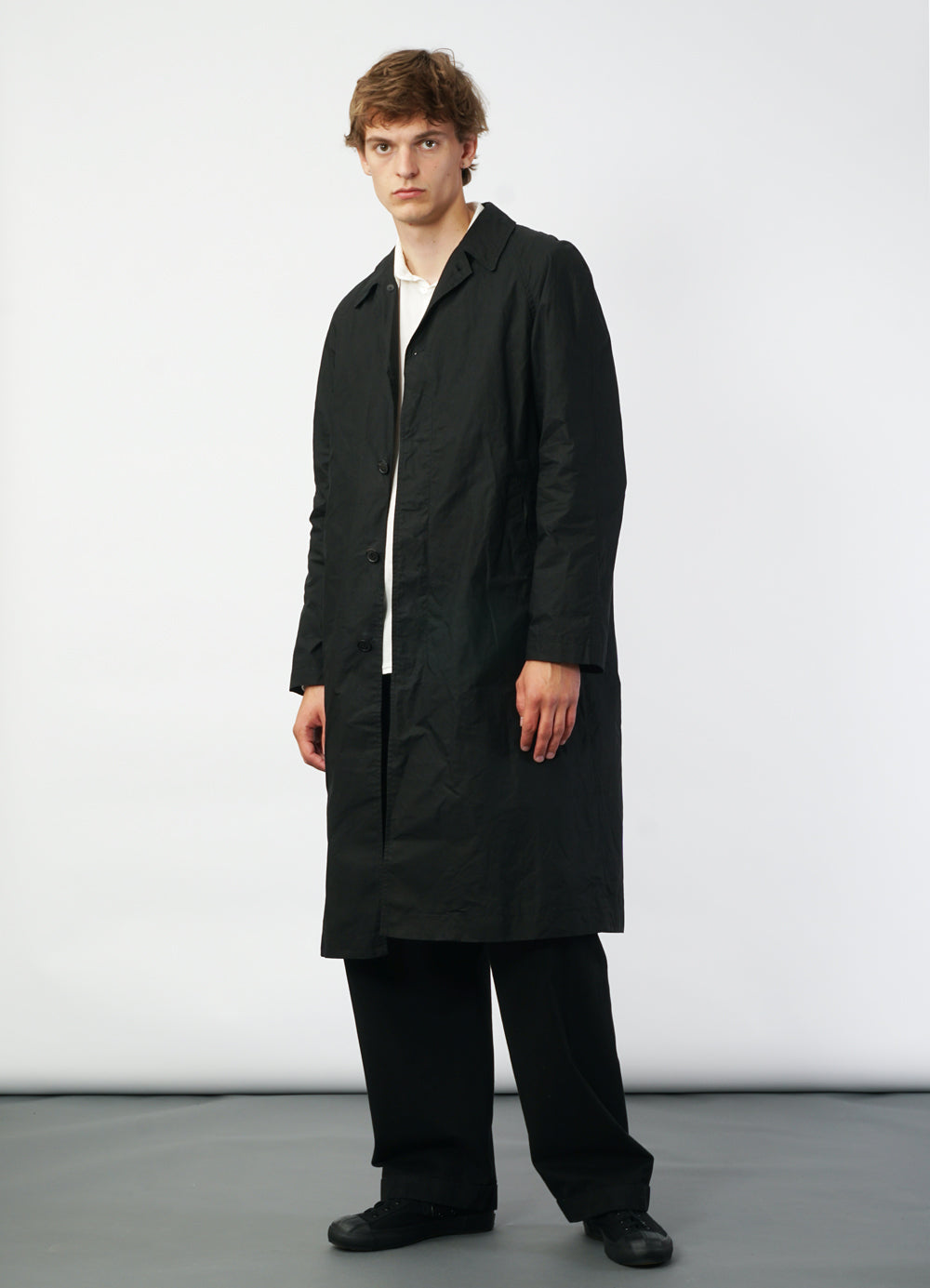 MORTEN 29-72-2 | Long Coat | Waxed Black