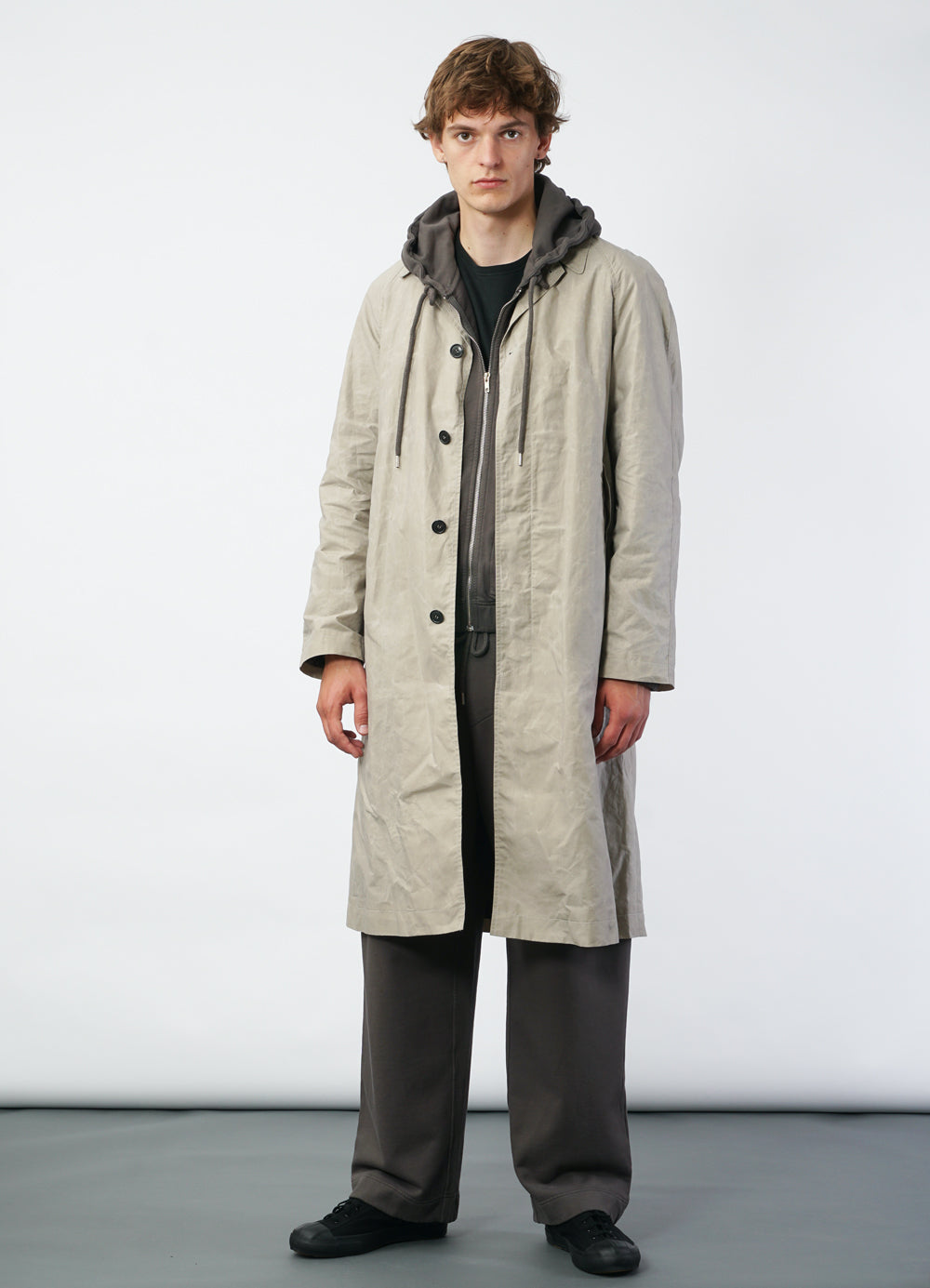 MORTEN 29-72-5 | Long Coat | Waxed Concrete