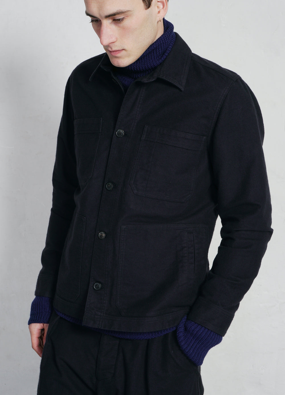 BERTRAM | Refined Work Jacket | Navy | HANSEN Garments