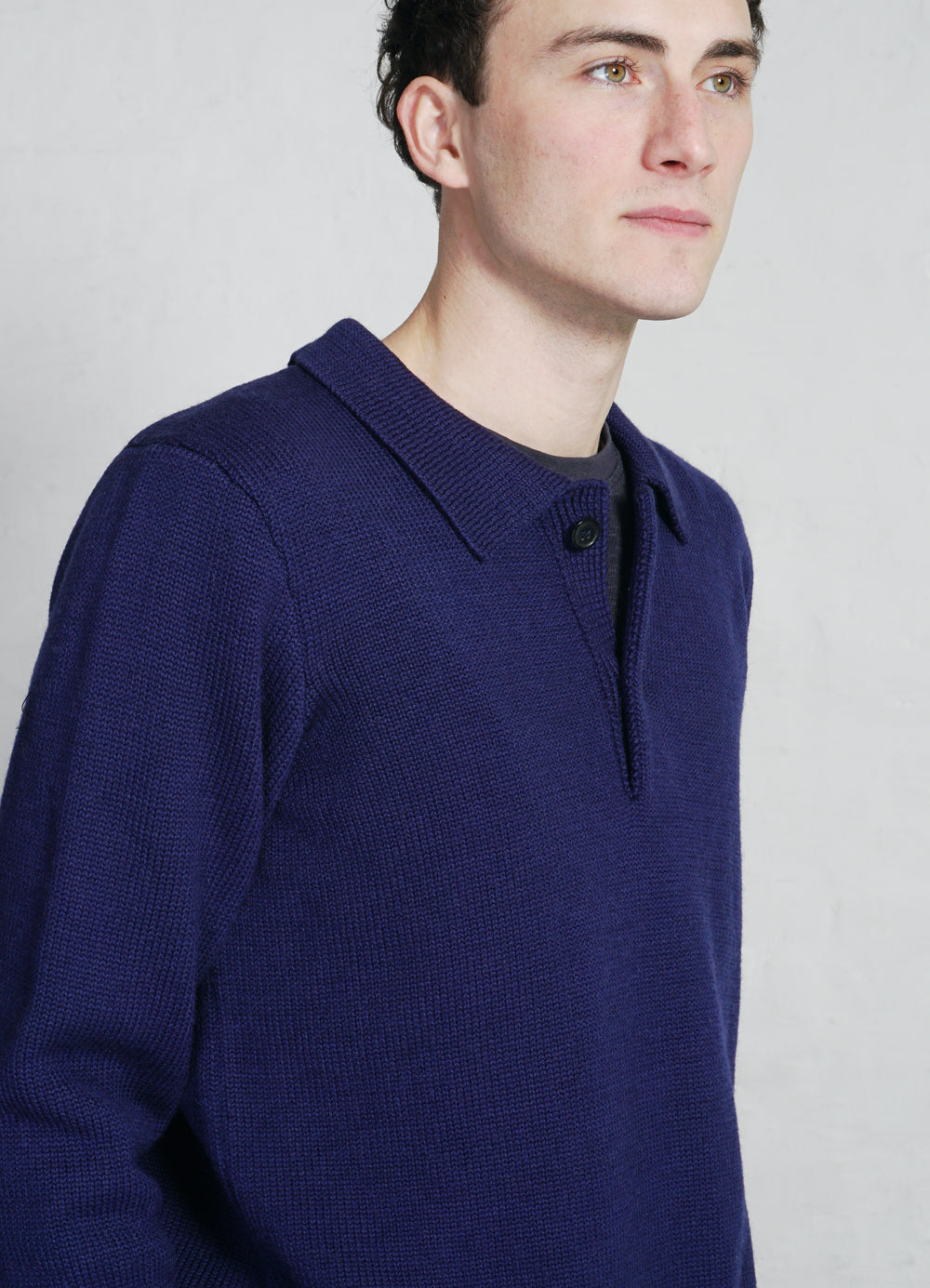 DIDRIK | Knitted Polo Sweater | Royal Blue