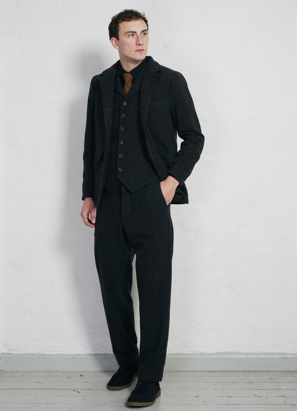 VINCENT | Casual Blazer Jacket | Black Wool Pin