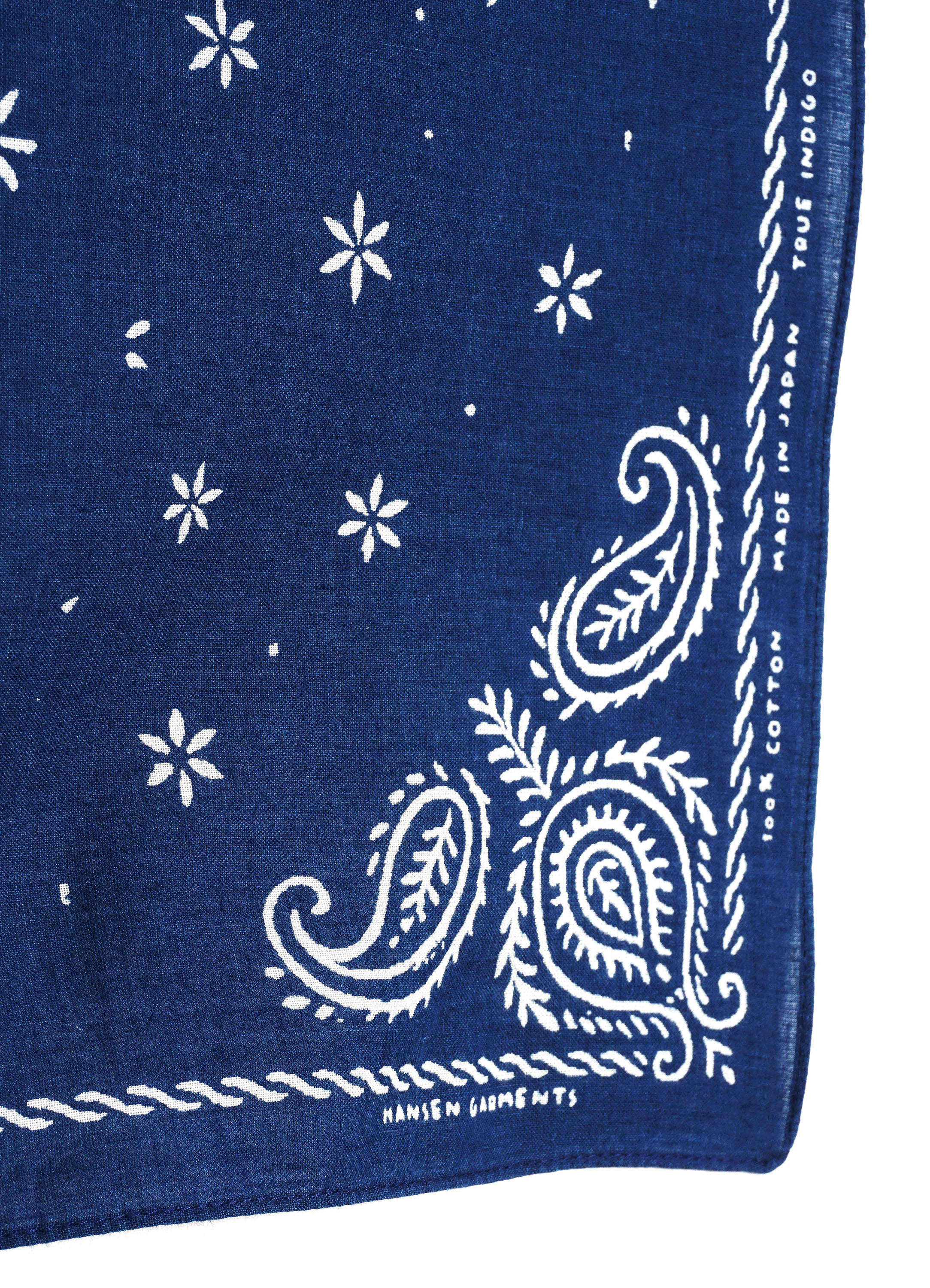 PARSLEYFERA 155-101-4 | Screen Print Bandana | Indigo