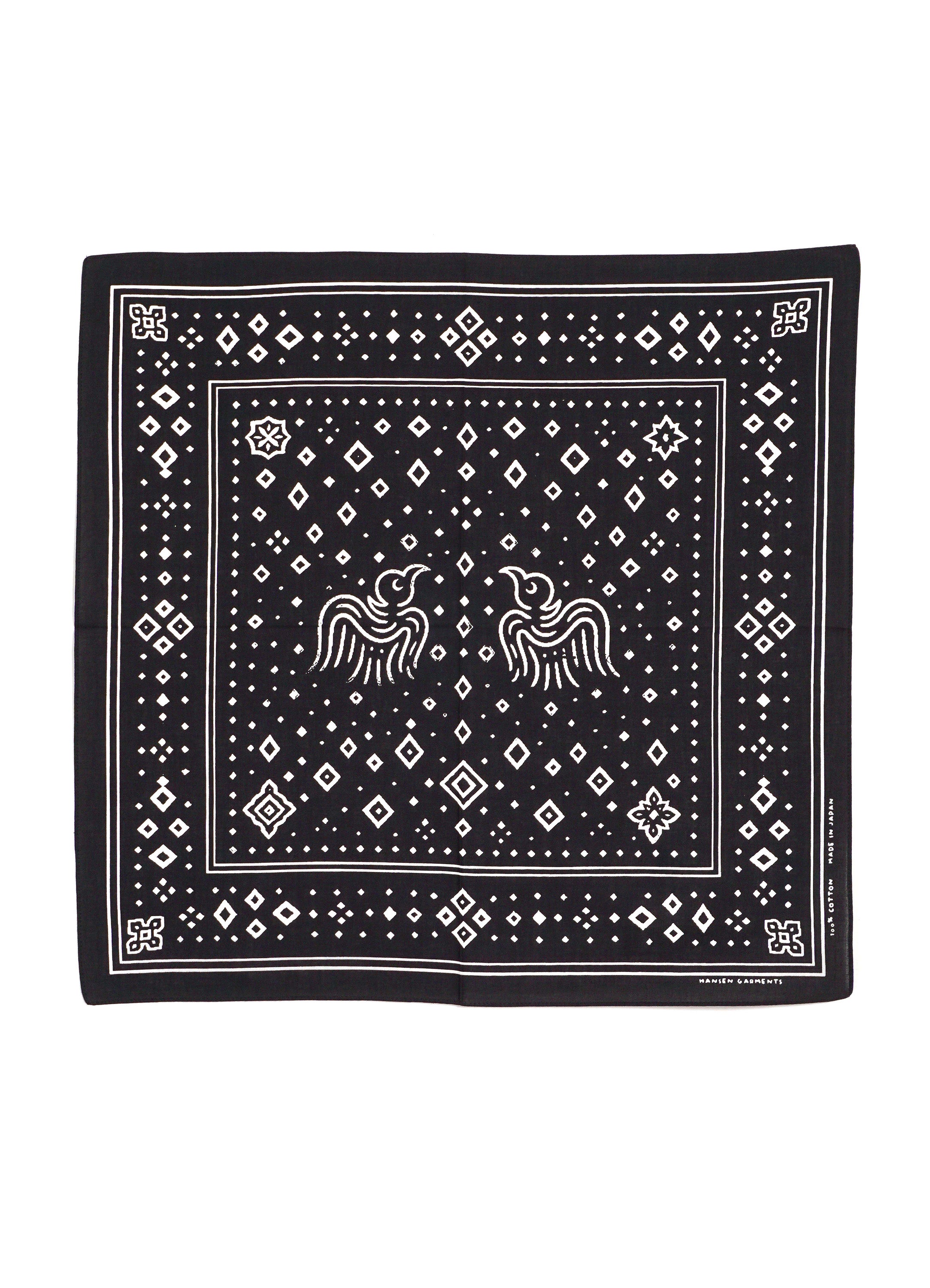 HUGIN & MUNIN 160-52-2 | Screen Print Bandana | Black