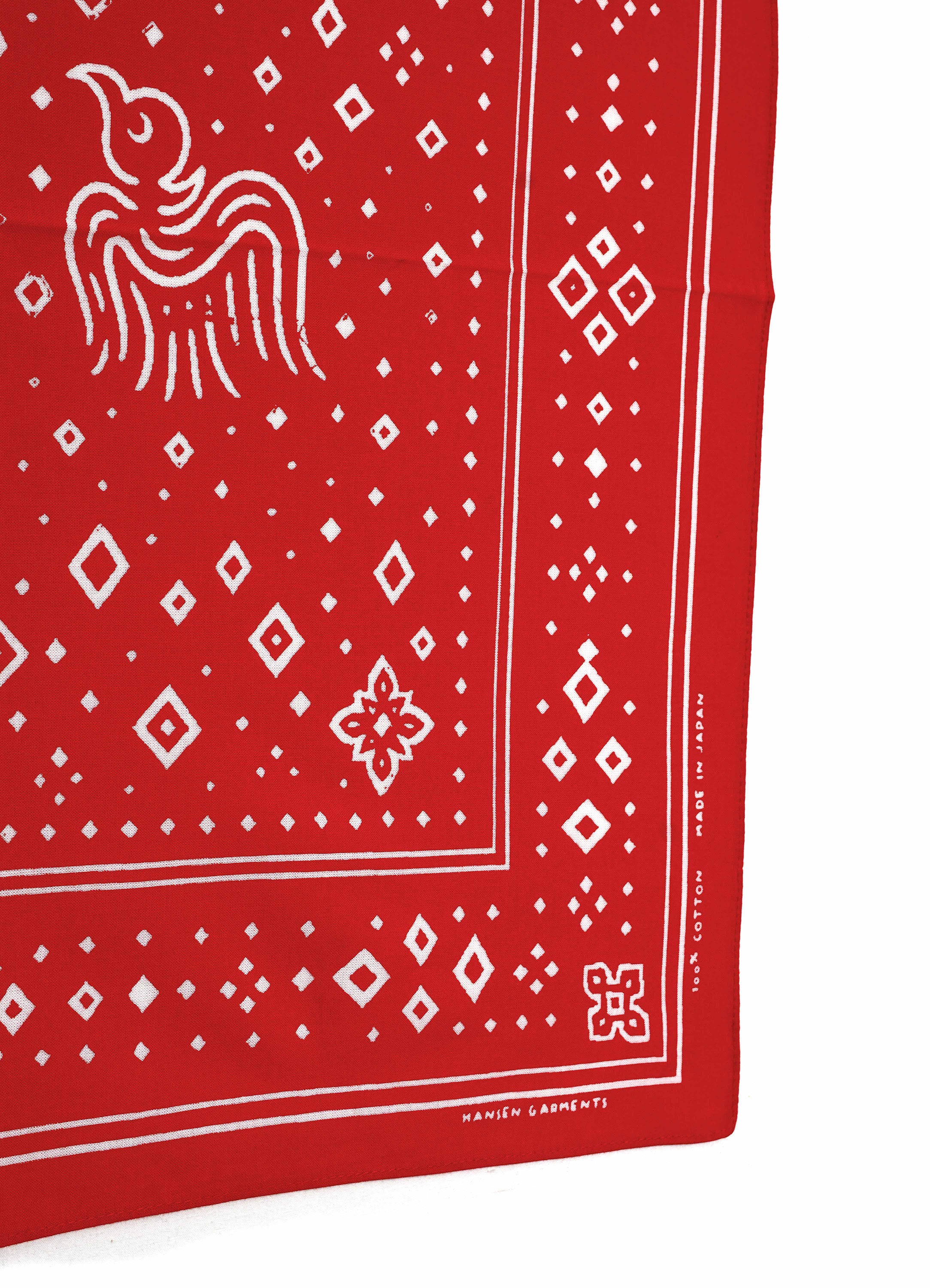 HUGIN & MUNIN 160-52-8 | Screen Print Bandana | Red