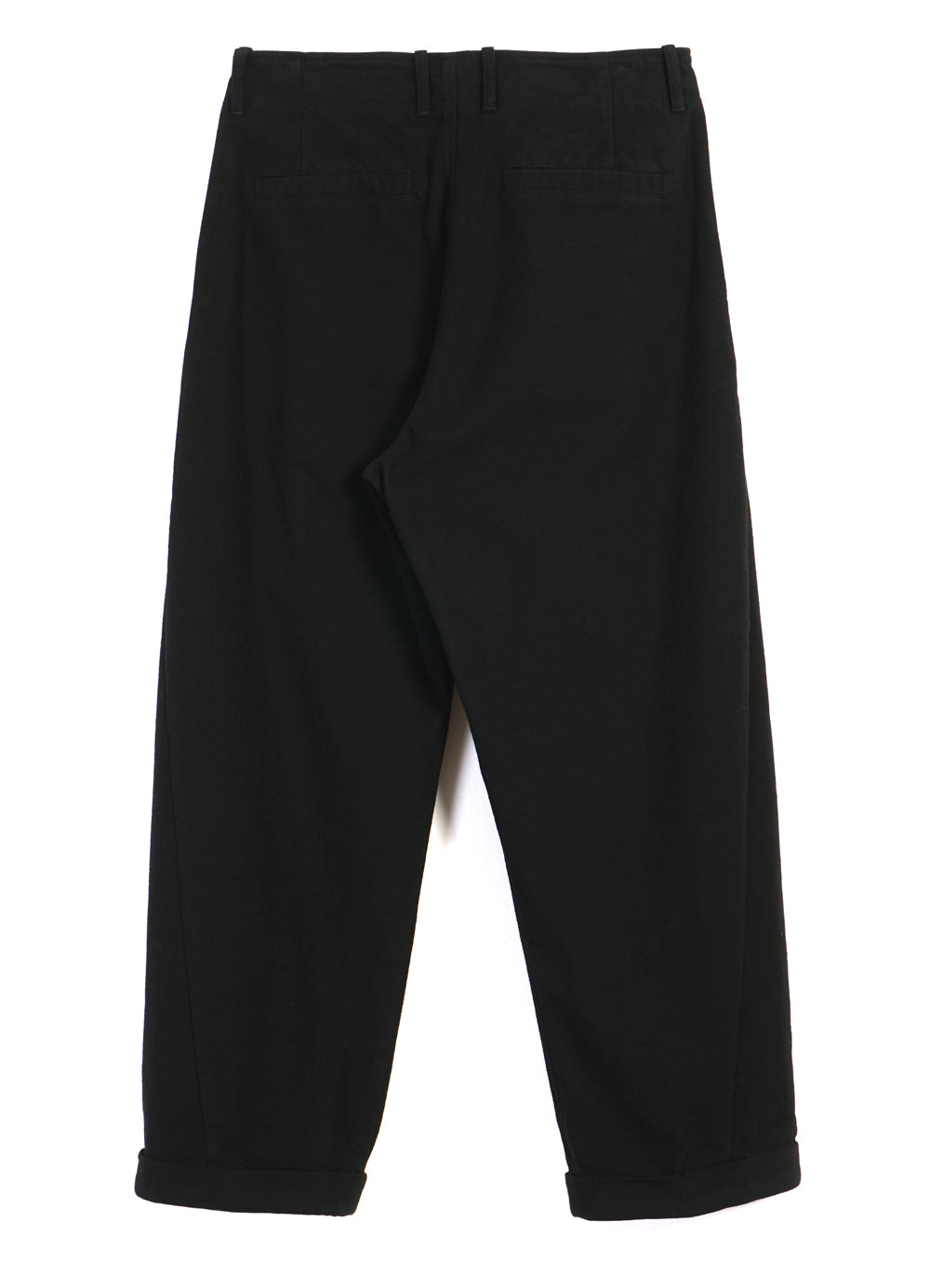 BOBBY 28-22-2 | Wide Pleated Moleskin Trousers | Black