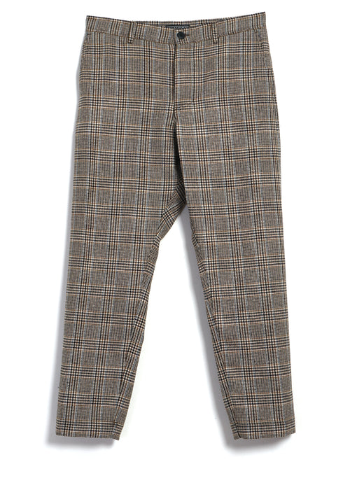 TYGE | Wide Cut Cropped Trousers | Classic Checks