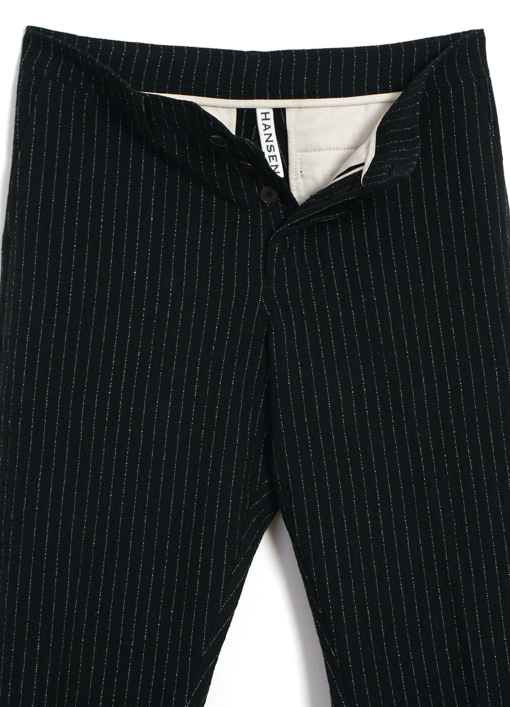 TYGE | Wide Cut Cropped Trousers | Big Pin Black