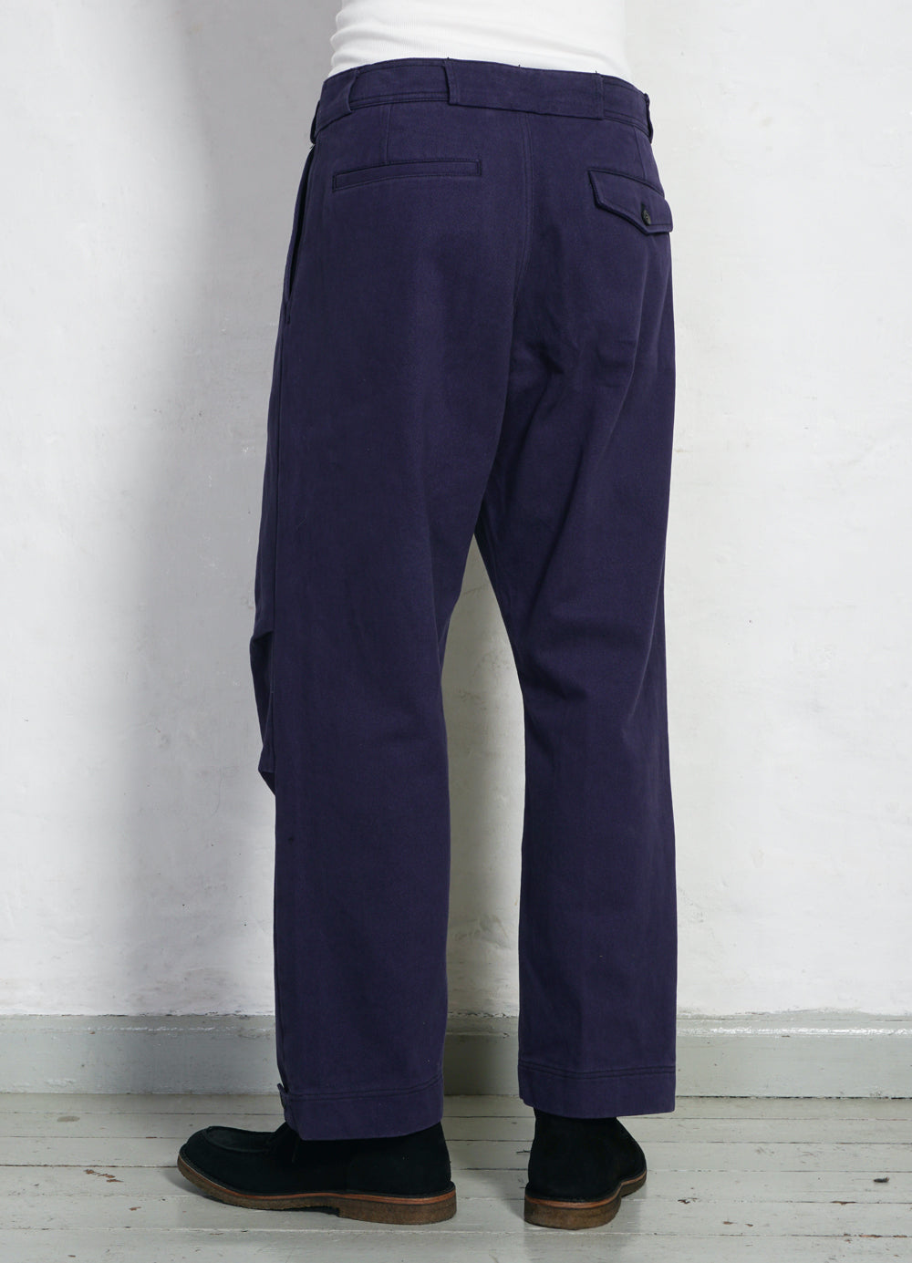 KARLO | Wide Cut Utility Trousers | French Blue