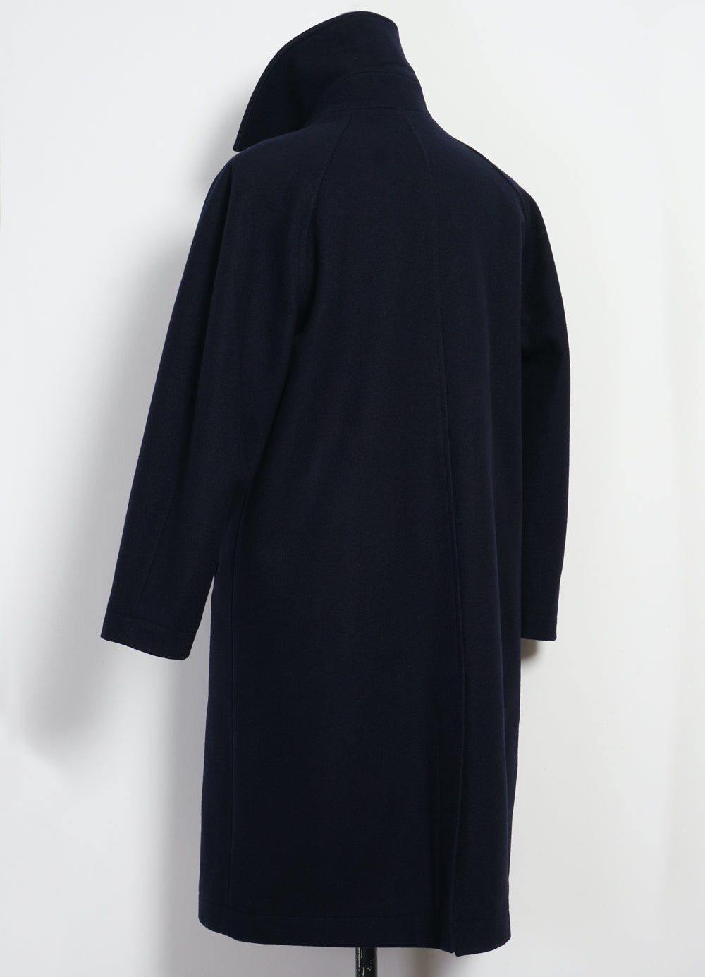 SIGURD | Long Lined Wool Coat | Solid Blue