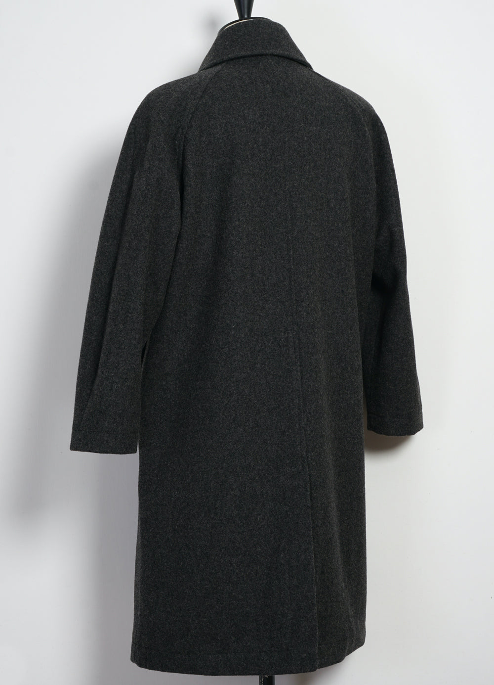 SIGURD | Long Lined Wool Coat | Grey Melange