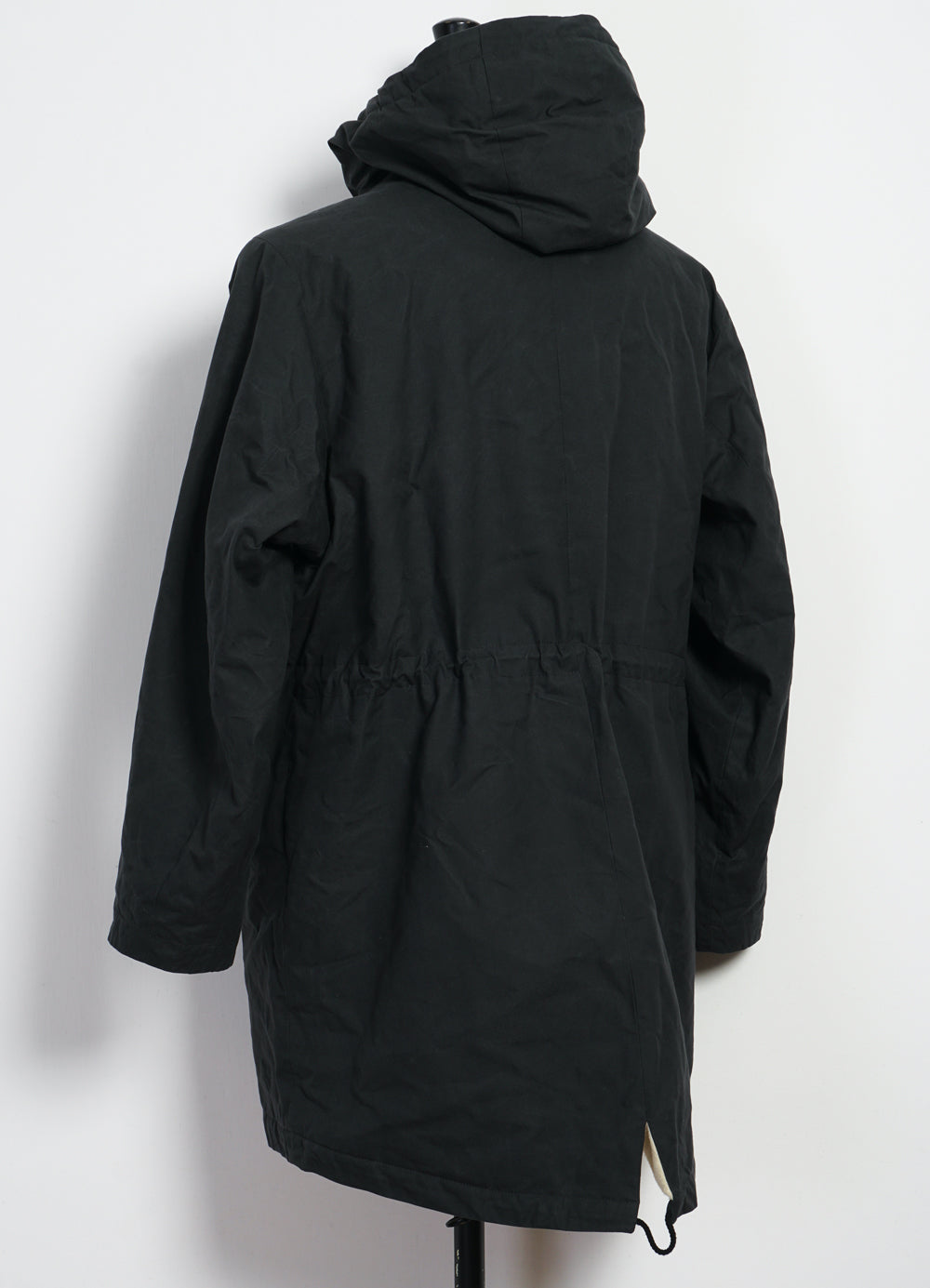 RASMUS | Waxed Parka With Zipper | Charcoal