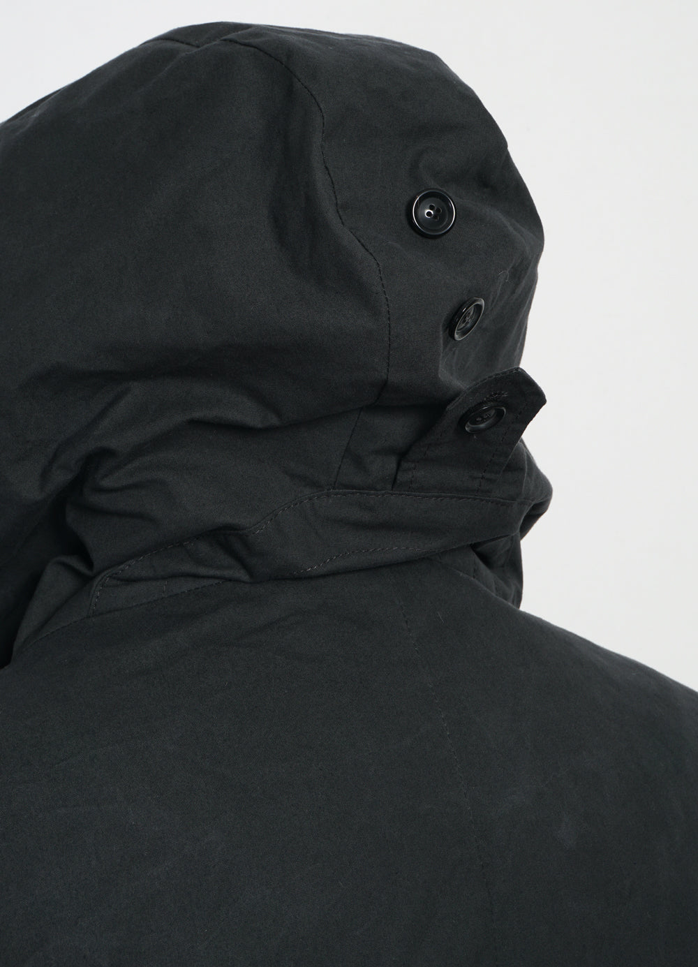 RASMUS | Waxed Parka With Zipper | Charcoal