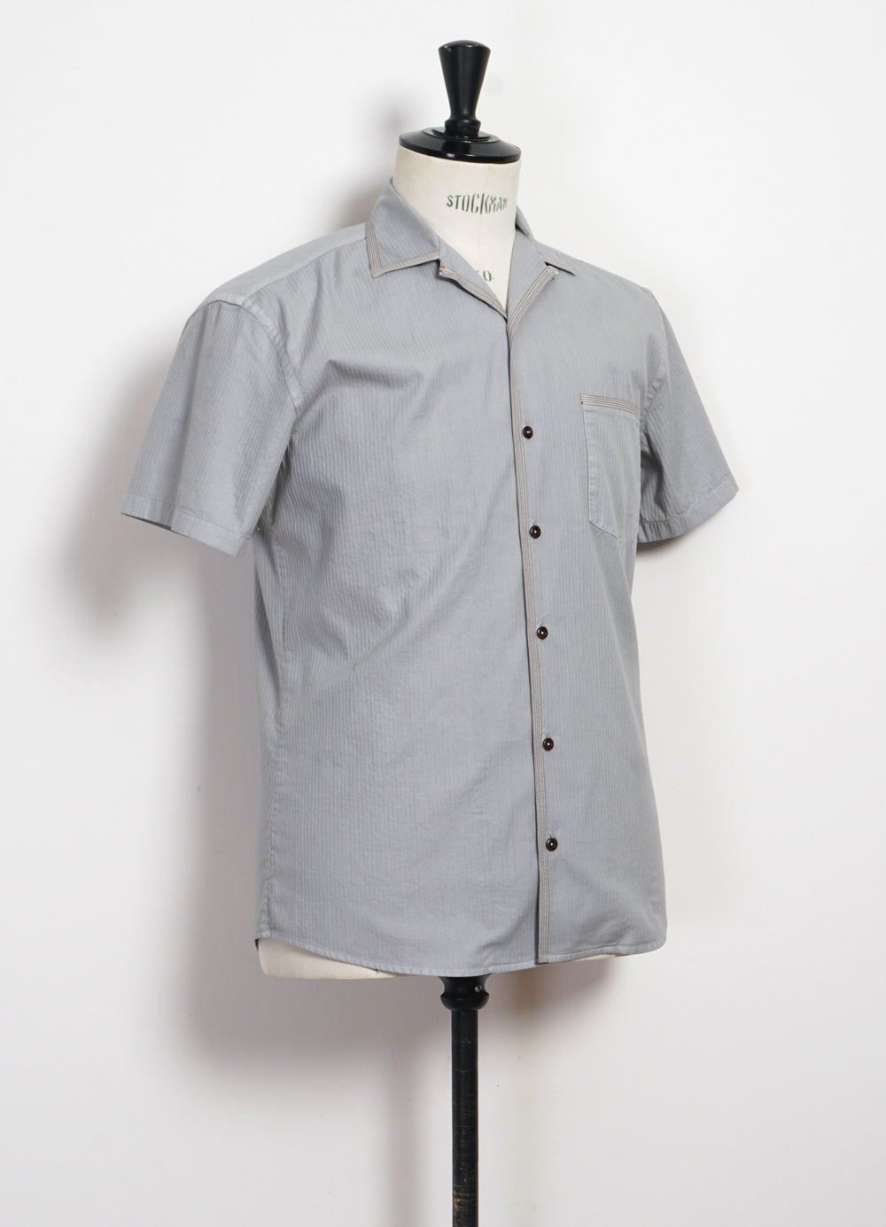 JONNY | Short Sleeve Herringbone Shirt | Rain