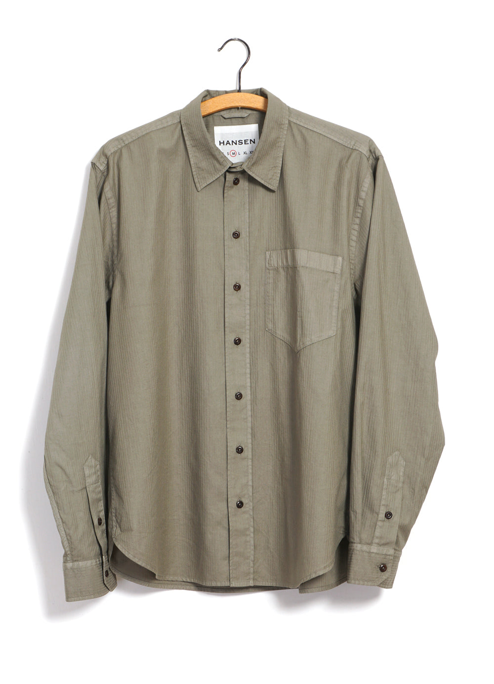 RAYMOND | Relaxed Classic Herringbone Shirt | Bay Leaf