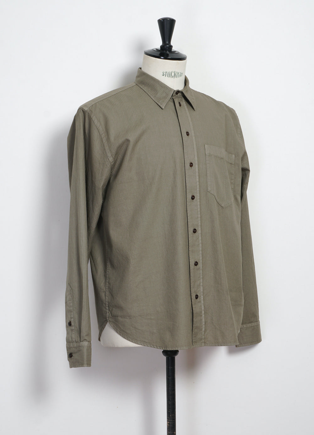 RAYMOND | Relaxed Classic Herringbone Shirt | Bay Leaf