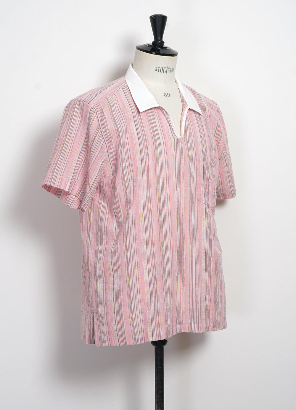 PHILIP | Short Sleeve Pull-On Shirt | Raspberry