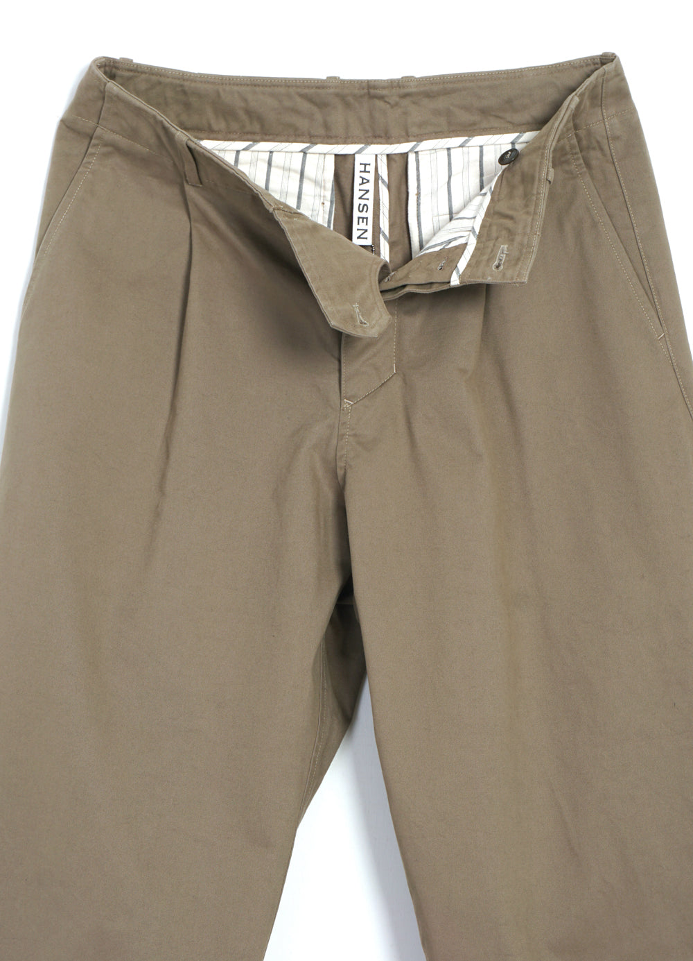 BOBBY 30-56-7 | Wide Pleated Everyday Trousers | Beige