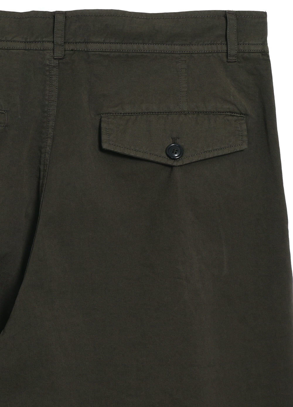 KARLO | Wide Pleated Trousers | Olive Drill | HANSEN Garments