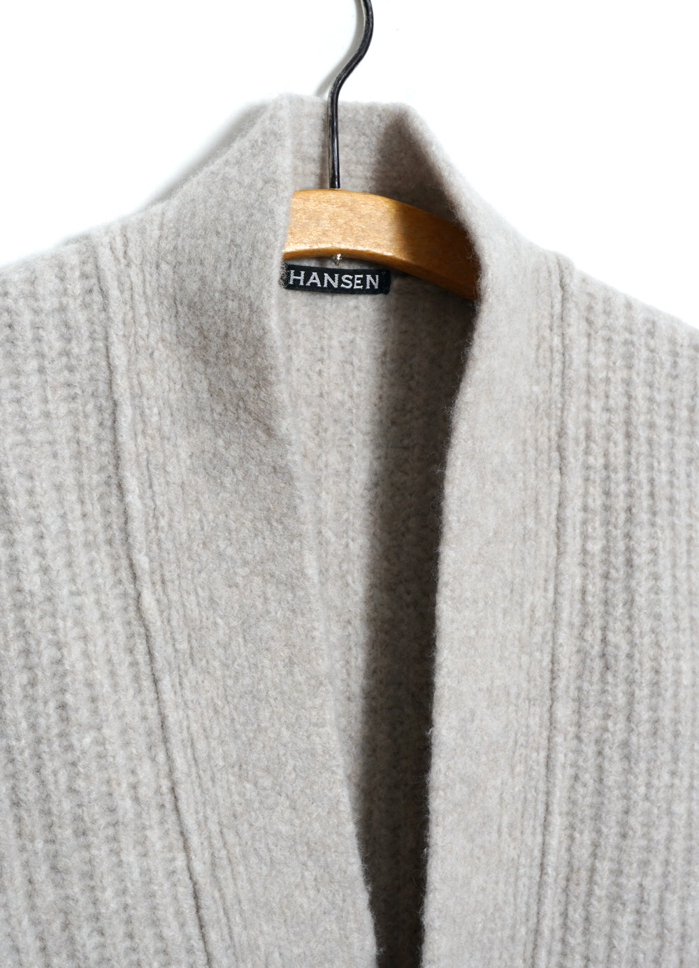 LINUS 28-09-7 | Knitted Cardigan | Fuzzy Natural