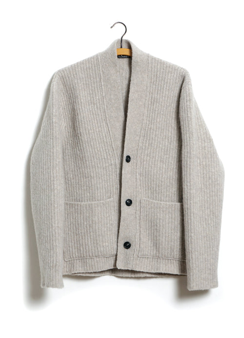 LINUS 28-09-7 | Knitted Cardigan | Fuzzy Natural