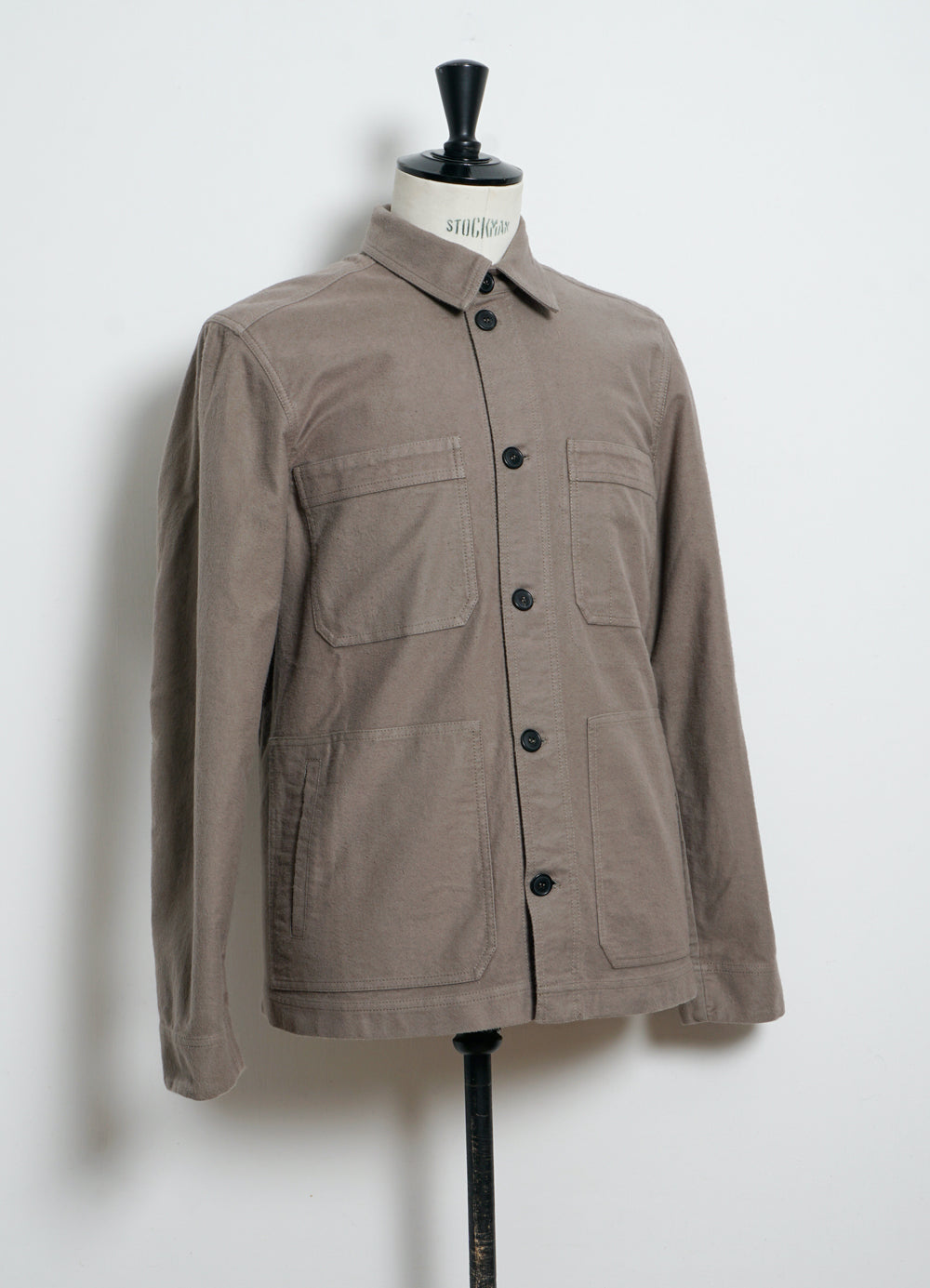 BERTRAM 28-22-7 | Refined Moleskin Work Jacket | Light Stone