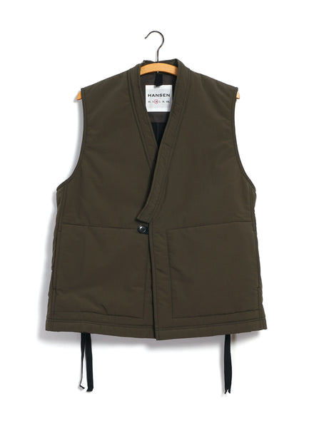 HAIGHT ヘイト NYLON PADDED VEST HAUK 28-23-6 | Padded Vest | Padded Olive – HANSEN Garments