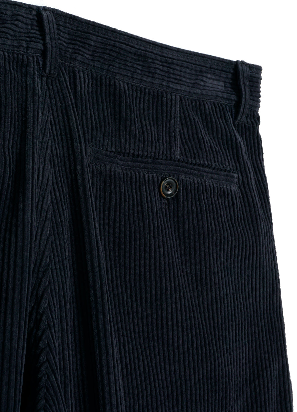 SUNE 28-35-3 | Pleated Wide Cut Trousers | Dusty Navy