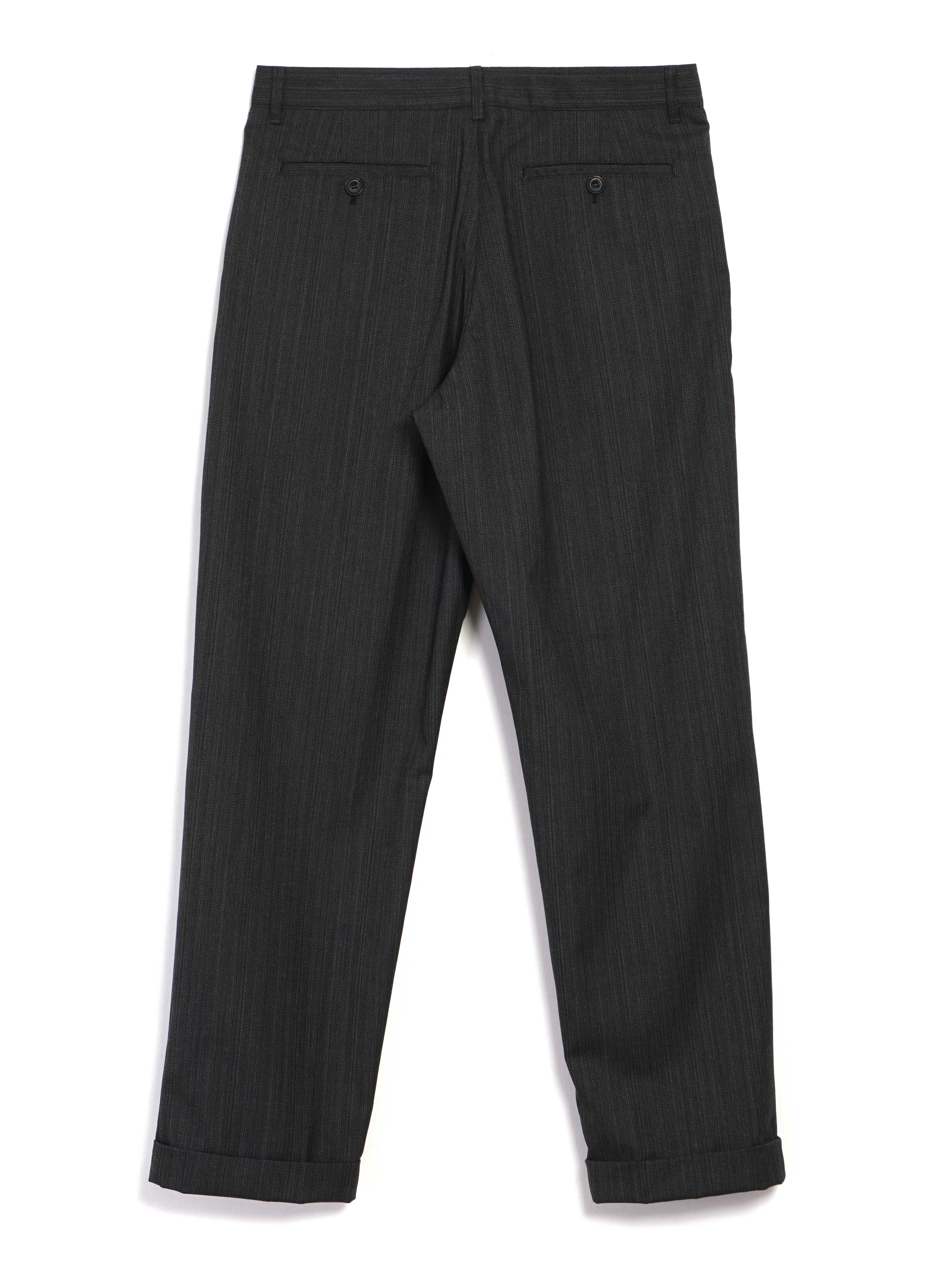 SUNE 28-37-7 | Pleated Wide Cut Trousers | Brown Grey