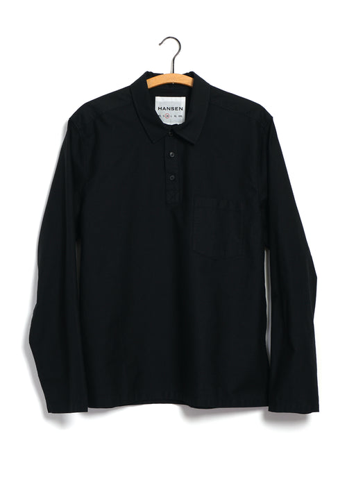 MARCO 29-12-2 | Polo Style Pull-on Shirt | Black