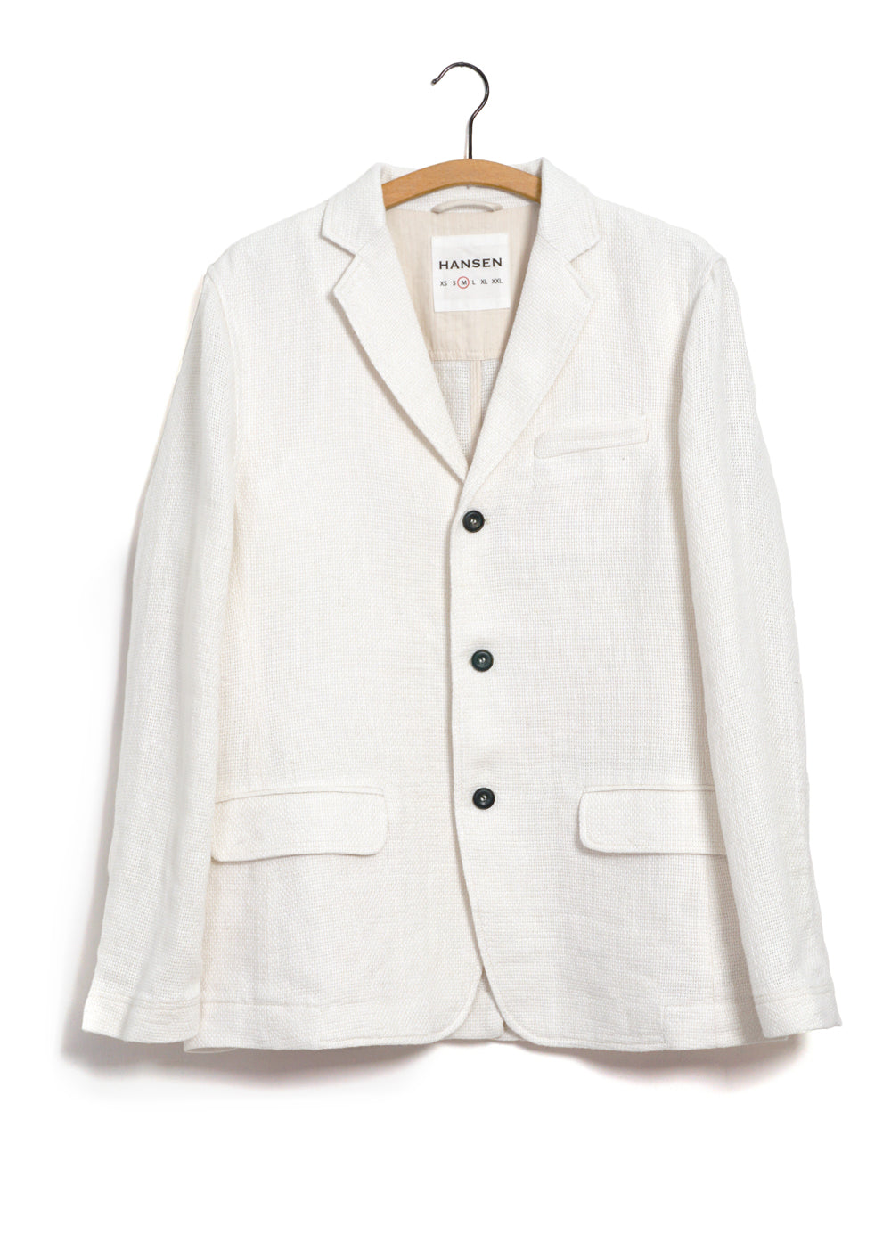 CHARLIE 29-58-1 | Easy Three Button Blazer | Off White Gauze