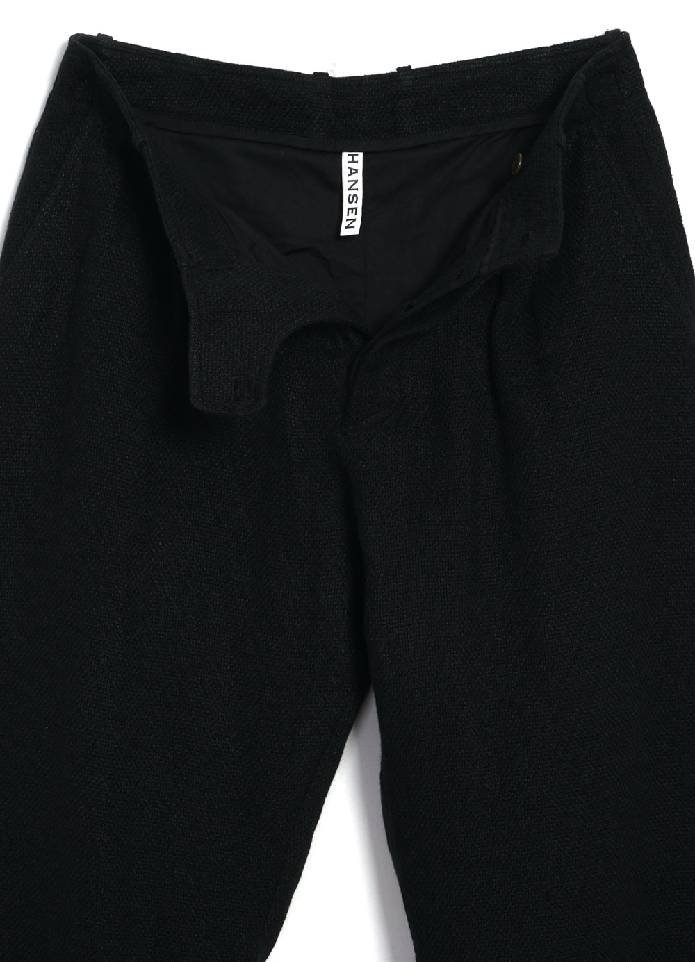 BOBBY 29-58-2 | Wide Pleated Trousers | Black Gauze