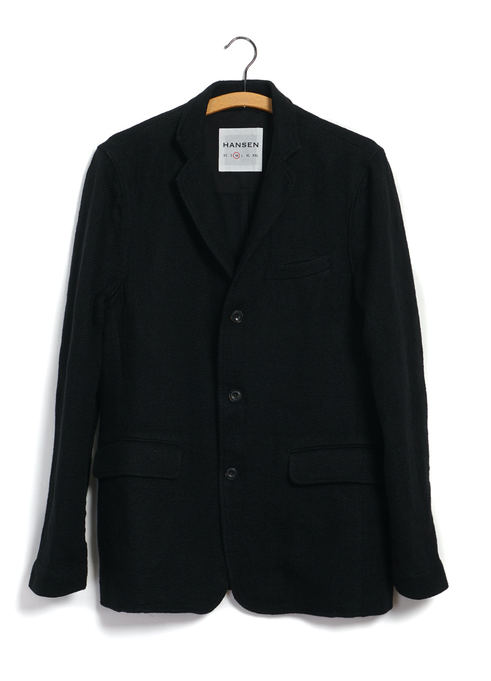 CHARLIE 29-58-2 | Easy Three Button Blazer | Black Gauze