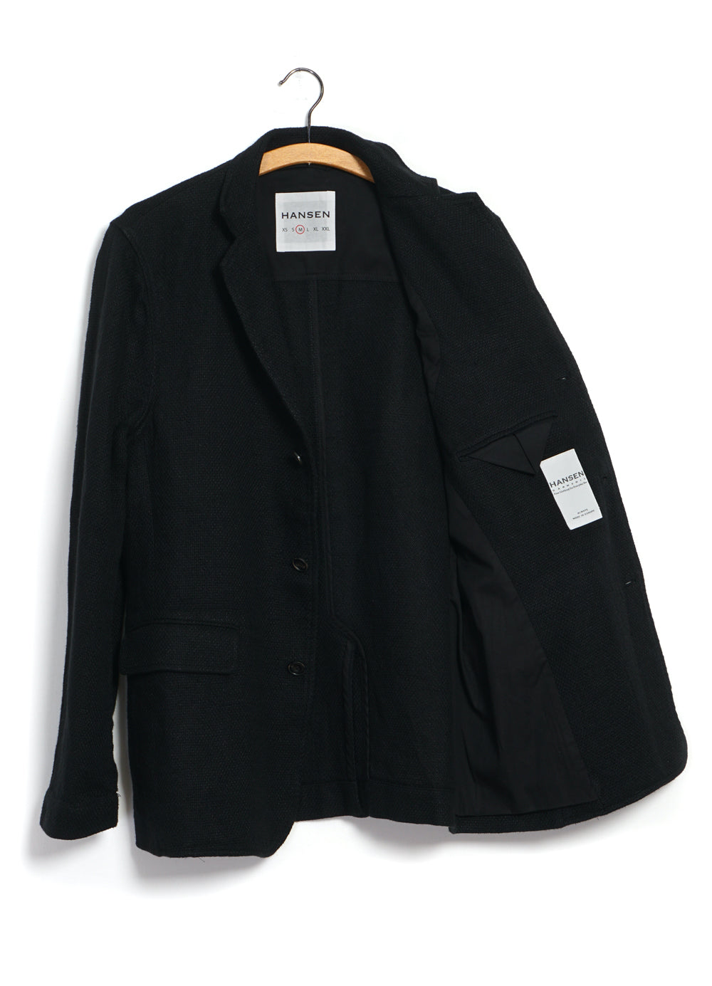 CHARLIE 29-58-2 | Easy Three Button Blazer | Black Gauze