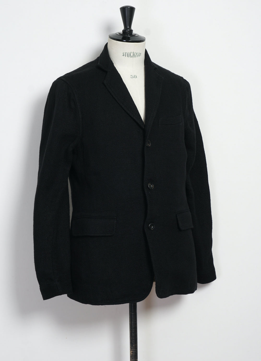 CHARLIE 29-58-2 | Easy Three Button Blazer | Black Gauze